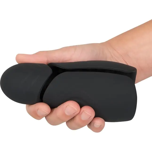 Черный силиконовый вибромастурбатор с нагревом Masturbator with 2 Functions - You2Toys. Фотография 5.