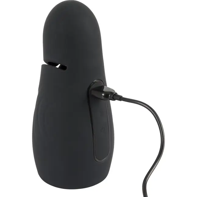 Черный силиконовый вибромастурбатор с нагревом Masturbator with 2 Functions - You2Toys. Фотография 7.