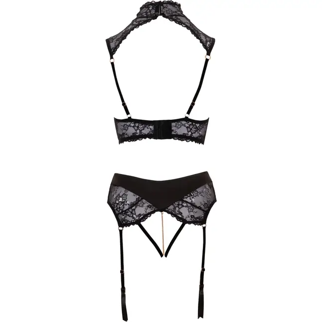 Волнующий комплект с кружевом и сверкающими цепочками - Abierta Fina by Cottelli Collection. Фотография 7.