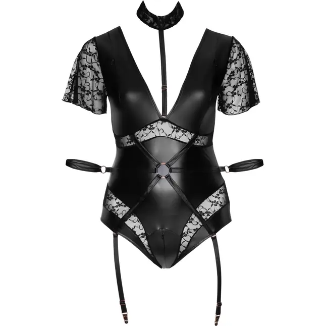 Стильное боди с молнией в шагу и фиксацией рук - Cottelli Collection. Фотография 7.