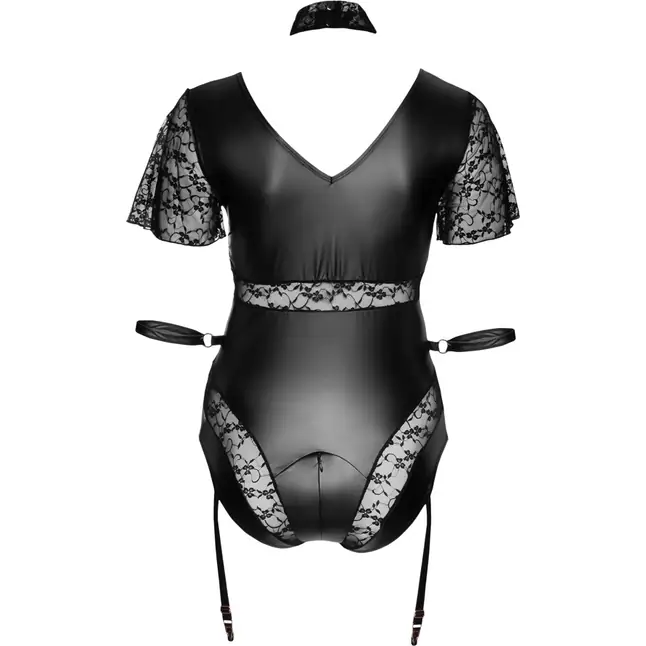 Стильное боди с молнией в шагу и фиксацией рук - Cottelli Collection. Фотография 8.