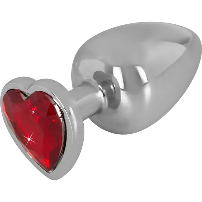 Большая алюминиевая пробка с красным кристаллом - 9,4 см - You2Toys