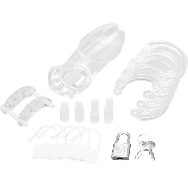 Прозрачная клетка целомудрия Acrylic See-thru Chastity Cage. Фотография 4.