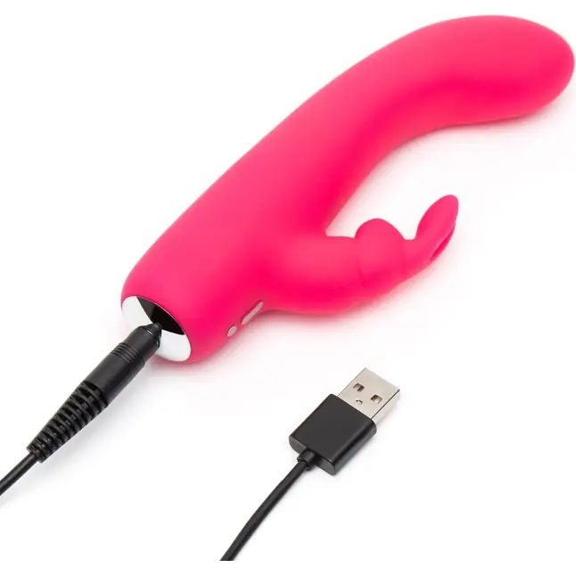 Розовый вибратор-кролик Rechargeable Mini Rabbit Vibrator - 15,2 см. Фотография 4.