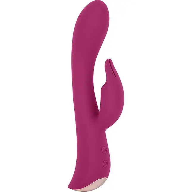 Бордовый вибромассажер-кролик 5 Silicone Bunny Love - 19,1 см