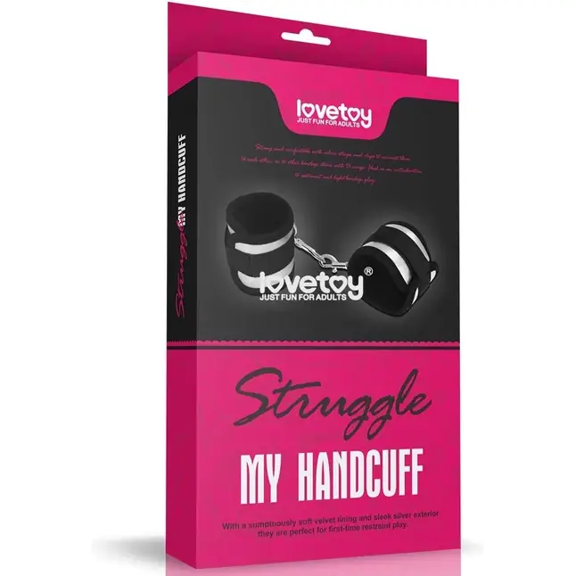 Серебристо-черные наручники Struggle My Handcuff. Фотография 2.
