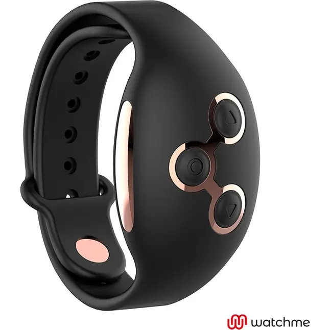 Черно-золотая вибровкладка в трусики с пультом-часами Anne s Desire Vibro Panty Wireless Watchme. Фотография 4.
