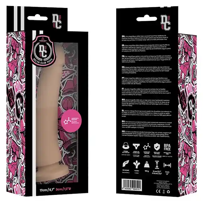 Телесный фаллоимитатор из силикона Delta Сlub Toys Dong Flesh Silicone - 17 см. Фотография 5.