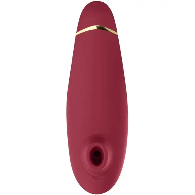 Бордовый клиторальный стимулятор Womanizer Premium 2. Фотография 2.