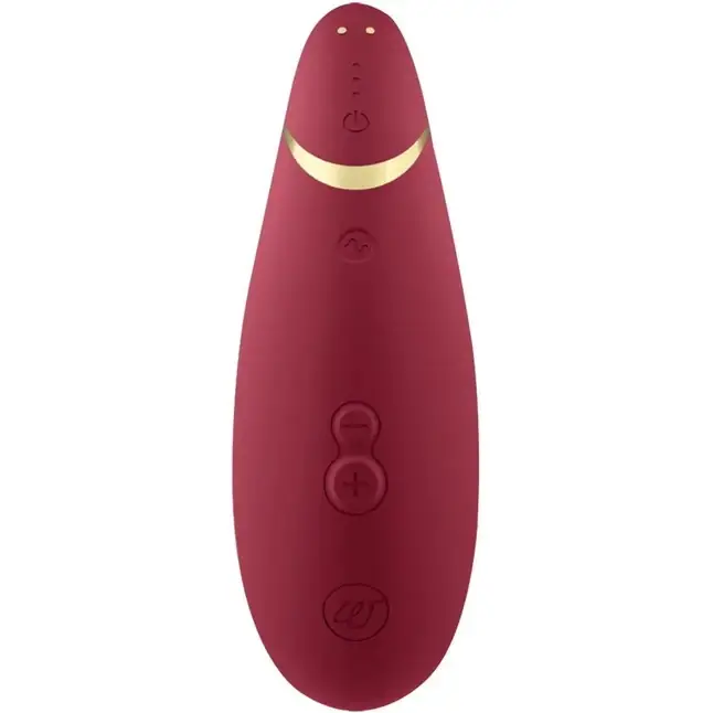 Бордовый клиторальный стимулятор Womanizer Premium 2. Фотография 4.