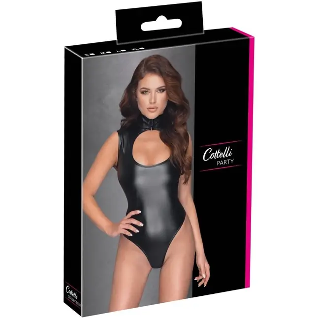 Матовое боди с вырезом в области декольте - Cottelli Collection. Фотография 5.