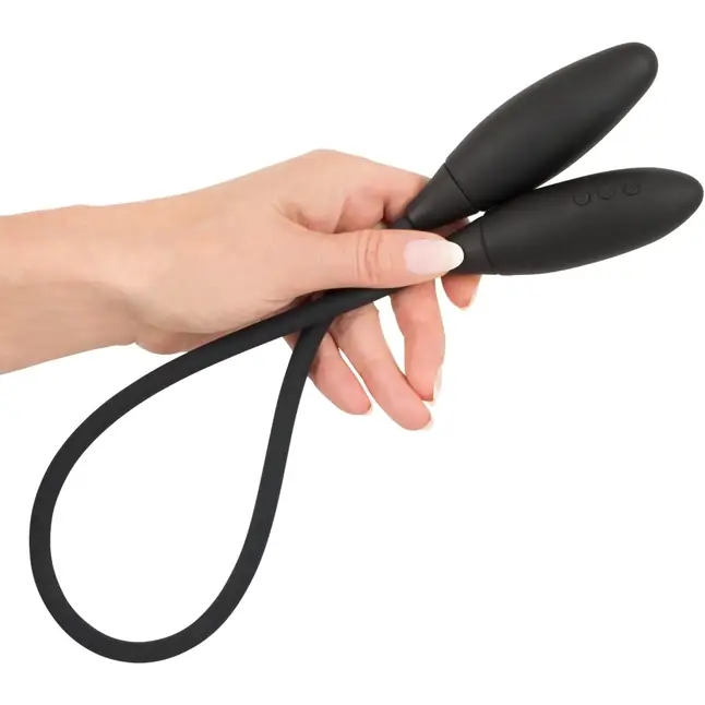 Черный двойной вибростимулятор Double Vibrator - You2Toys. Фотография 2.