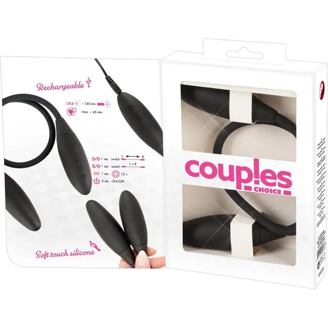 Черный двойной вибростимулятор Double Vibrator - You2Toys. Фотография 7.