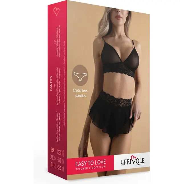 Игривые трусики с доступом и оборкой-юбочкой - Easy to love. Фотография 8.