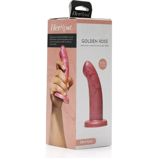 Розовый фаллоимитатор Golden Rose Dildo Small - 13,5 см. Фотография 5.