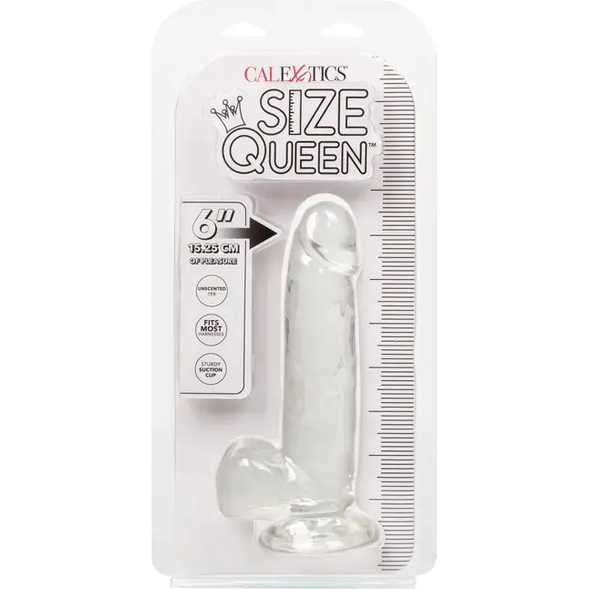 Прозрачный фаллоимитатор Size Queen 6 - 20,25 см - Size Queen. Фотография 7.
