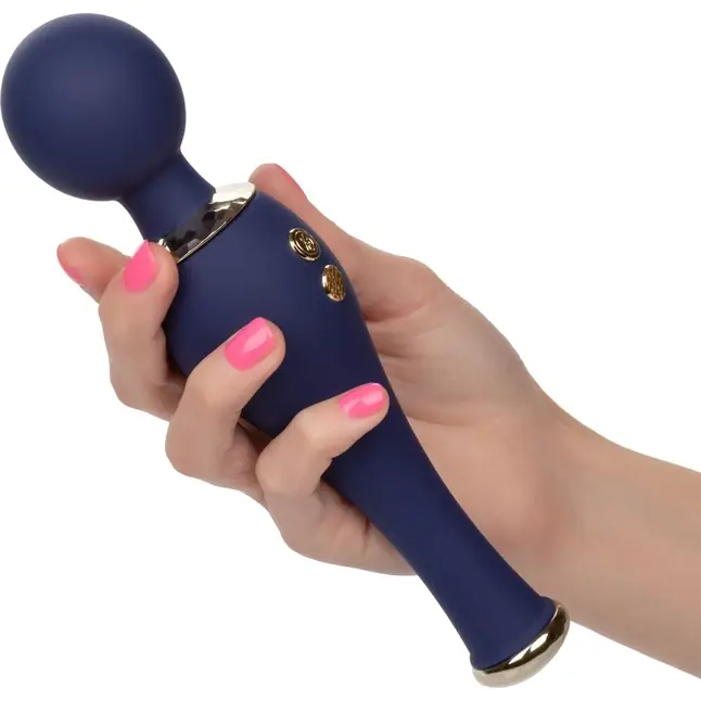 Синий клиторальный вибромассажер Chi­c Poppy - 20,25 см - Chic. Фотография 2.