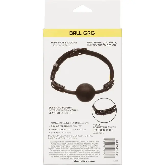 Черный кляп-шарик Boundless Ball Gag - Boundless. Фотография 6.