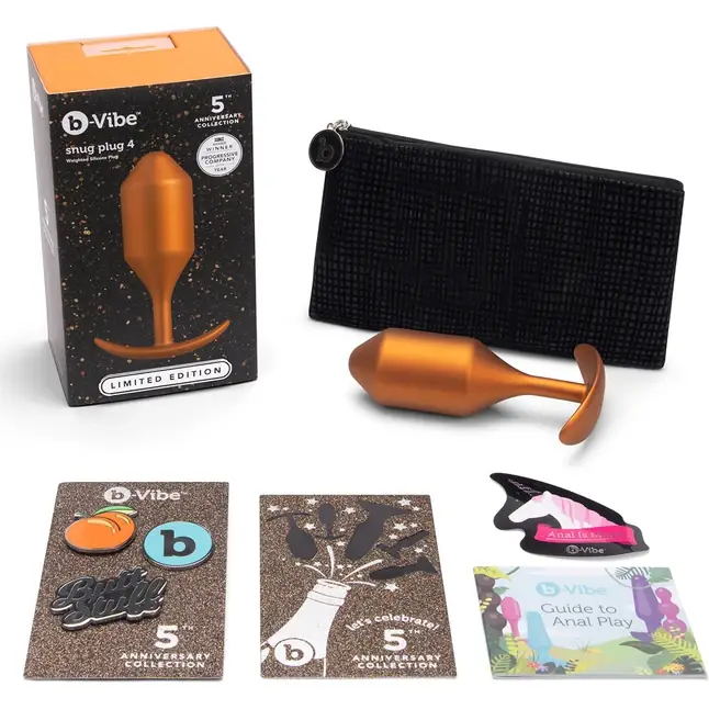 Пробка для ношения цветы бронзы B-vibe Snug Plug 4 - 14 см. Фотография 5.