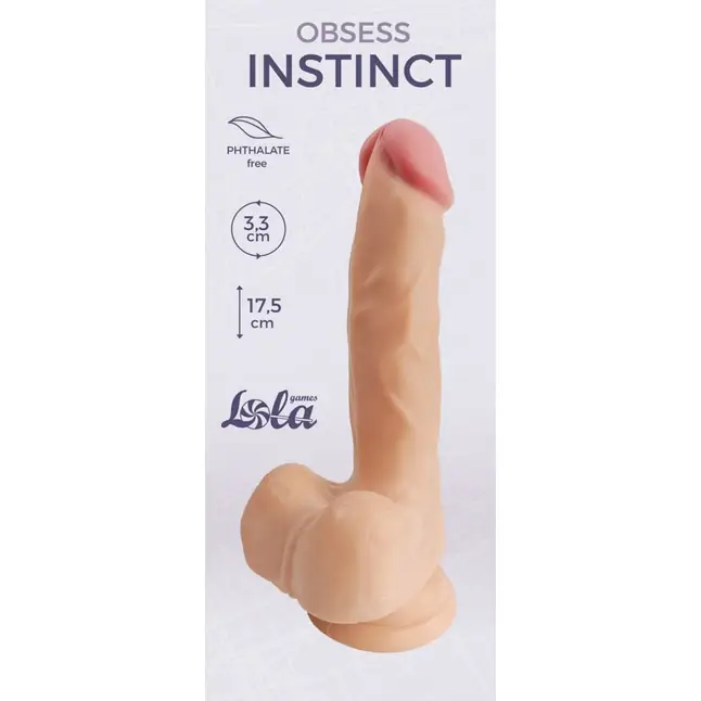 Телесный фаллоимитатор Obsess Instinct - 17,5 см - Instinct. Фотография 4.