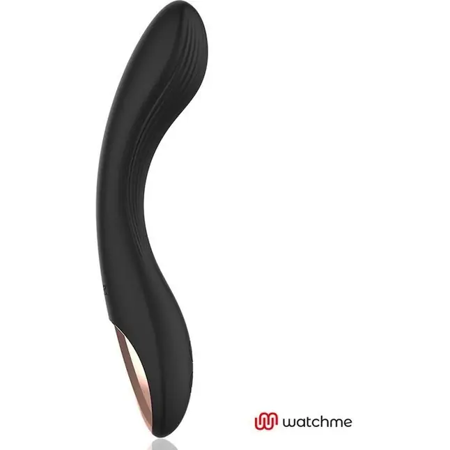 Черно-золотой вибратор с пультом-часами Anne s Desire Curve G-Spot Vibe Wireless Watchme - 20,5 см. Фотография 6.