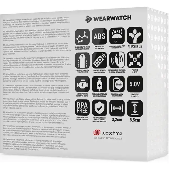 Голубой вибратор для пар с нежно-розовым пультом-часами Weatwatch Dual Pleasure Vibe. Фотография 4.