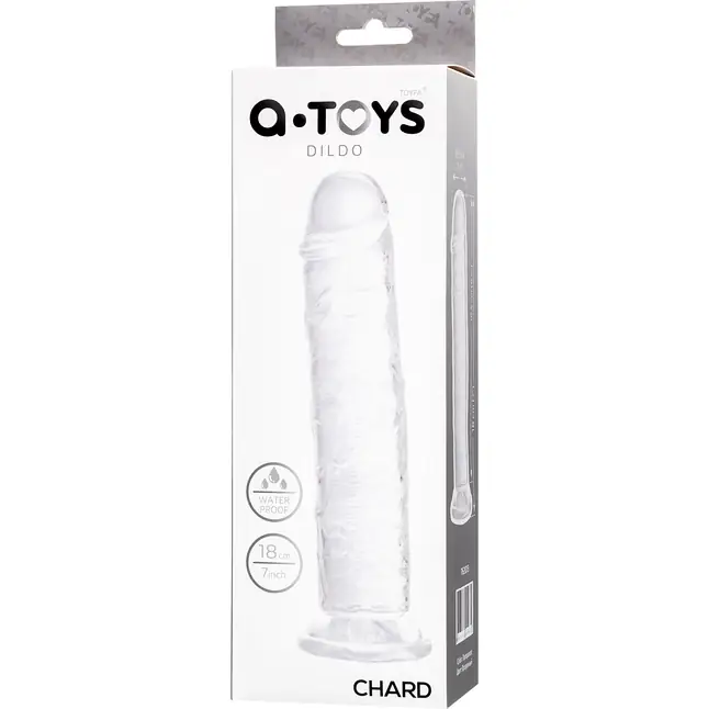 Прозрачный фаллоимитатор Chard - 18 см. Фотография 8.