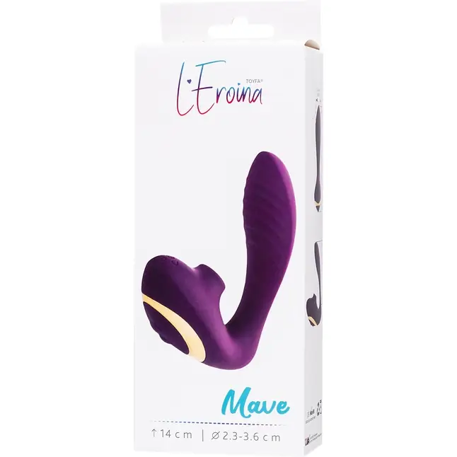 Фиолетовый вибромассажер с двойной стимуляцией Mave - L EROINA. Фотография 9.