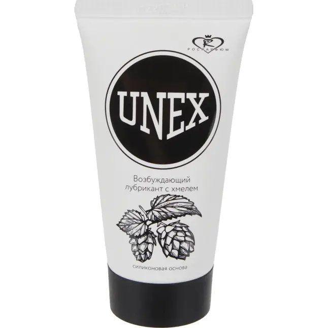 Возбуждающий лубрикант с хмелем на силиконовой основе Unex - 50 мл