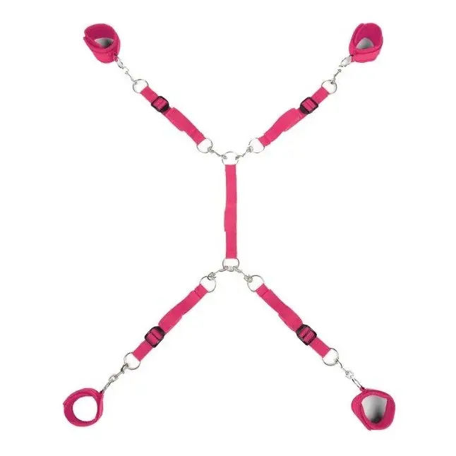 Ярко-розовый набор фиксаций на кровати Classic Bed Spreader