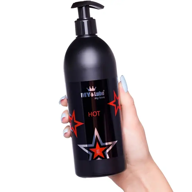 Разогревающий лубрикант на водной основе MyLube HOT XL - 500 мл. Фотография 2.