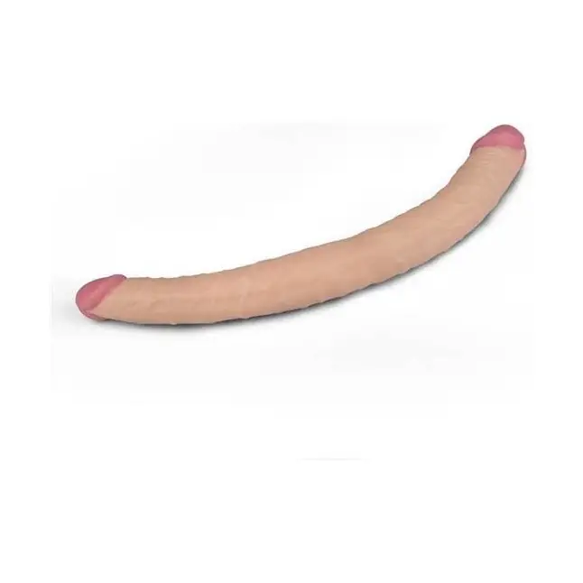 Телесный двусторонний фаллоимитатор 14 King Size Realistic Ladykiller Tapered Double Penetration - 35,5 см