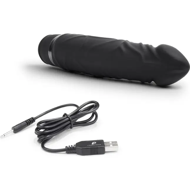 Черный вибратор-реалистик 6.5 Girthy Realistic Vibrator - 19 см. Фотография 3.