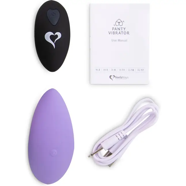 Фиолетовый вибромассажер в трусики с пультом ДУ Panty Vibe Remote Controlled Vibrator. Фотография 3.