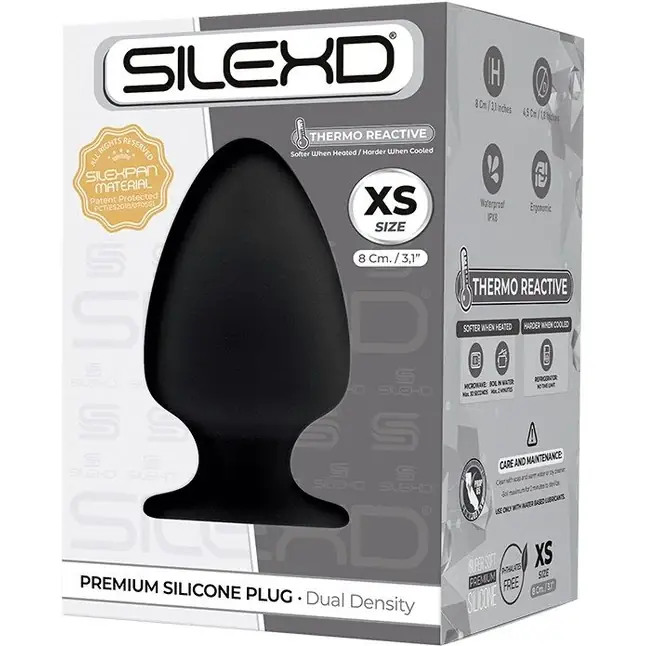 Черная анальная втулка Premium Silicone Plug XS - 8 см - SILEXD. Фотография 2.
