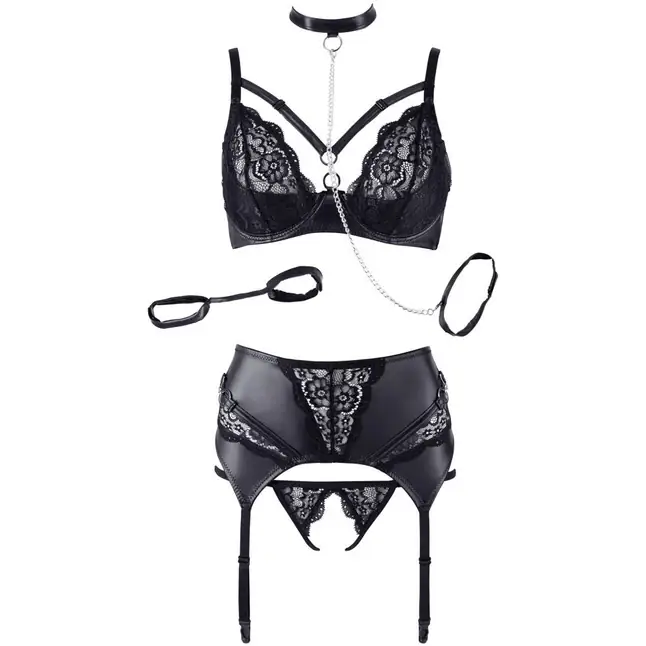 Сексуальный комплект белья с фиксацией - Cottelli Collection. Фотография 11.
