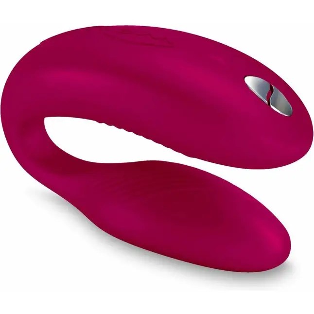 Ярко-розовый вибратор для пар We-Vibe Sync. Фотография 3.