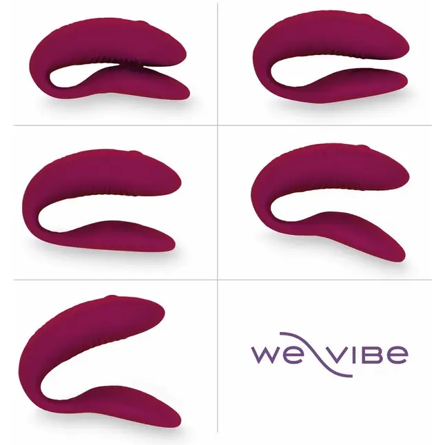Ярко-розовый вибратор для пар We-Vibe Sync. Фотография 4.