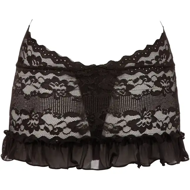 Эффектное кружевное боди с украшением на груди - Cottelli Collection. Фотография 4.