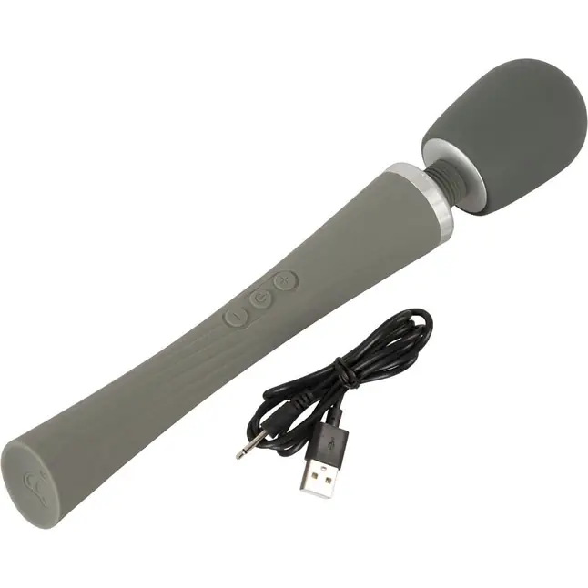 Серый жезловый вибратор Super Strong Wand Vibrator - You2Toys. Фотография 7.
