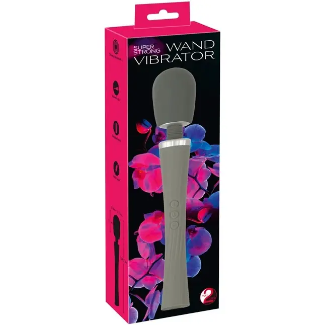 Серый жезловый вибратор Super Strong Wand Vibrator - You2Toys. Фотография 8.