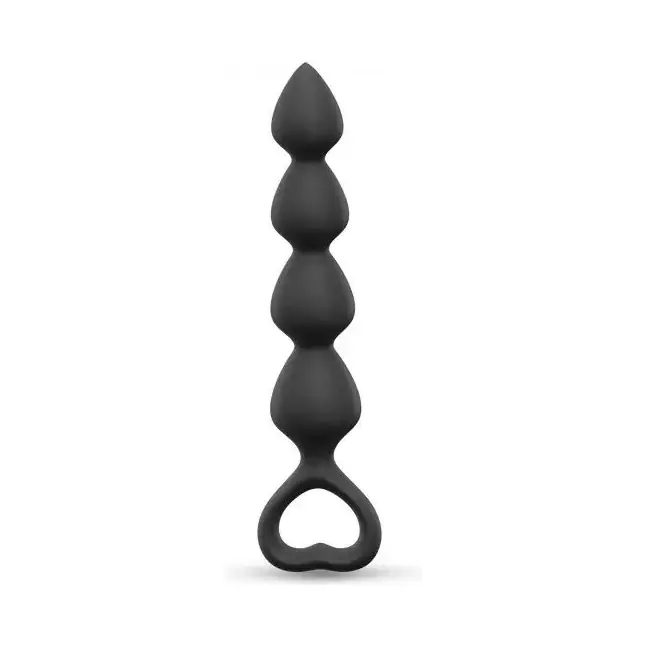 Черная анальная цепочка Big Bang Large - 14,8 см