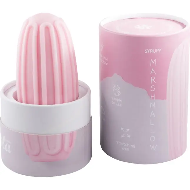 Розовый мастурбатор Marshmallow Maxi Syrupy - Marshmallow. Фотография 4.