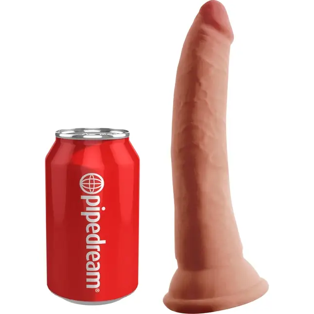 Кофейный фаллоимитатор на присоске 7 Triple Density Cock - 21 см - King Cock Plus. Фотография 4.