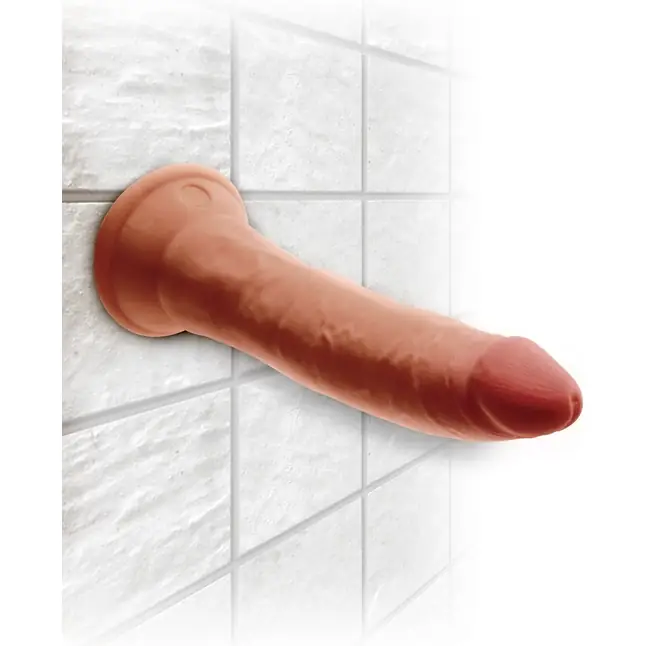 Кофейный фаллоимитатор на присоске 7 Triple Density Cock - 21 см - King Cock Plus. Фотография 5.