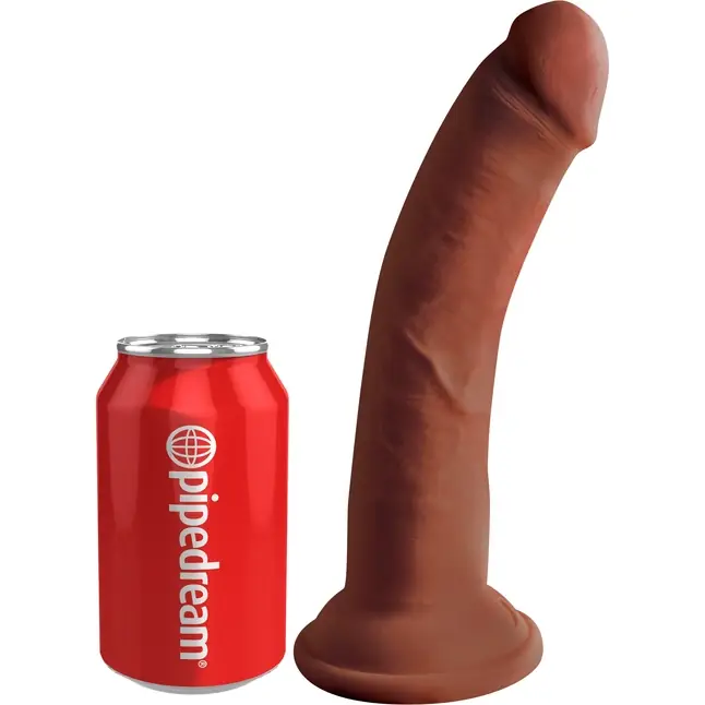 Коричневый фаллоимитатор на присоске 8 Triple Density Cock - 24,1 см - King Cock Plus. Фотография 3.