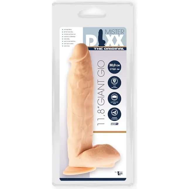 Телесный фаллоимитатор Giant Gio - 30 см - Mr Dixx. Фотография 2.