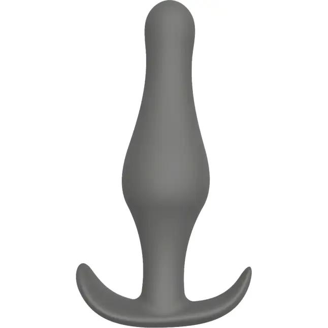Серая анальная втулка Plug With T-handle - 10,3 см - Cheeky Love