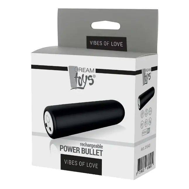 Черная перезаряжаемая вибропуля Power Bullet - Vibes of Love. Фотография 2.