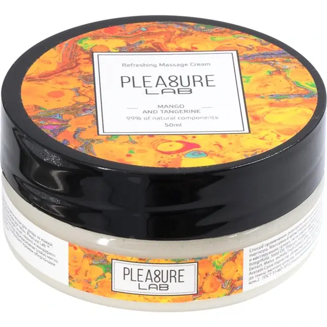 Массажный крем Pleasure Lab Refreshing с ароматом манго и мандарина - 50 мл